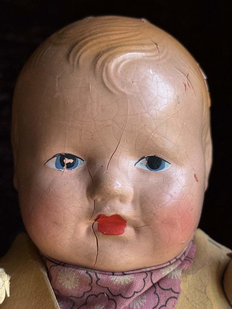 Vintage American 13" Composition Cowboy Character Doll
