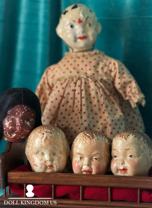 Rare Antique 1920’s Famlee Composition Doll Set By Berwick Doll Company