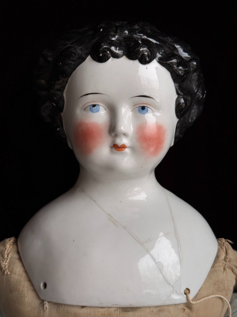 Rare Large Antique German 28” Dolly Madison China Head Doll