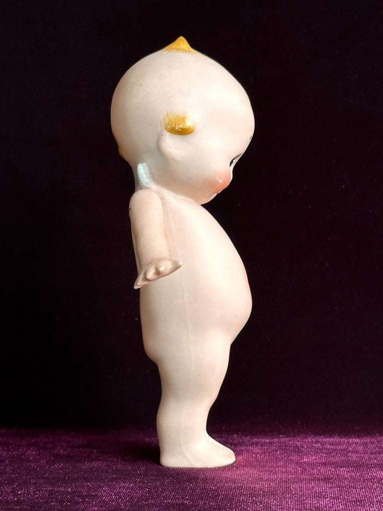 Antique German 6" Rose O’Neill All-Bisque Kewpie Doll Blue Wings