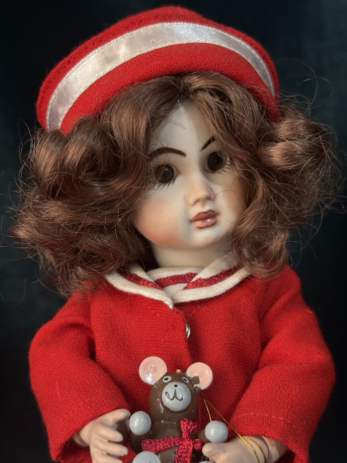 Porcelain/Composition 11” Reproduction of Antique French Bleuette Doll