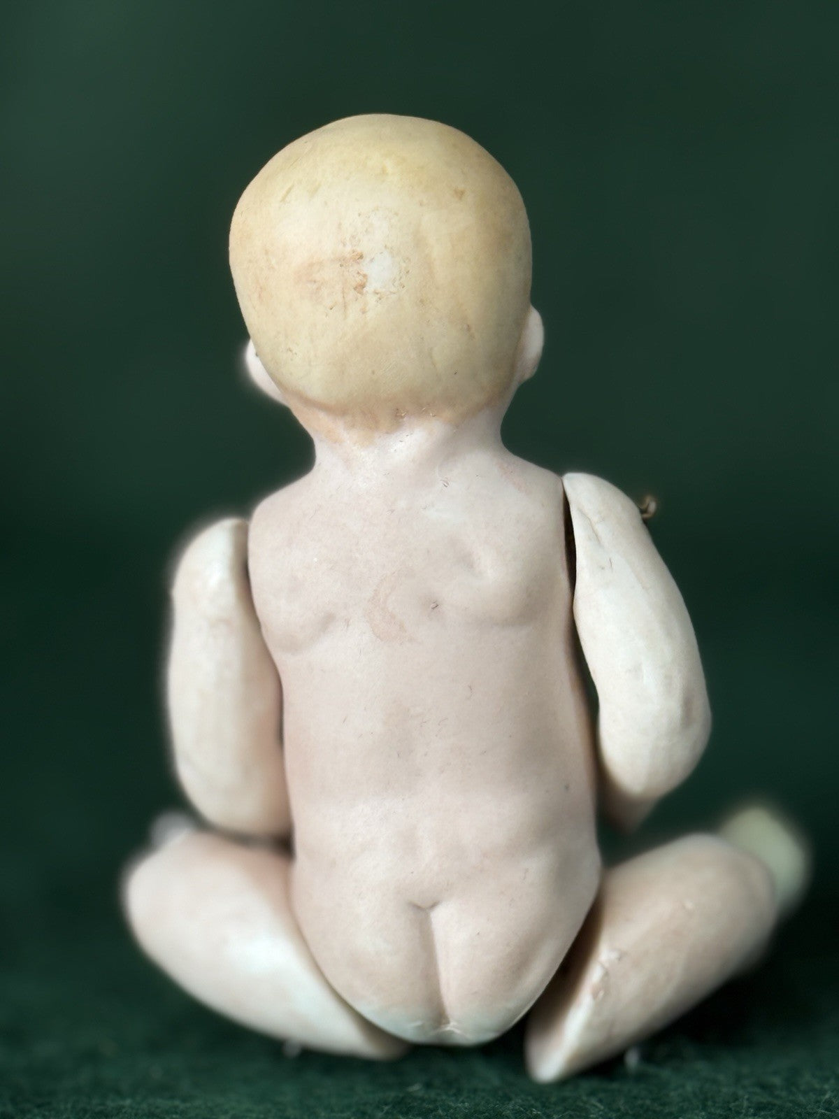 Antique German 5” All Bisque Miniature Baby Doll