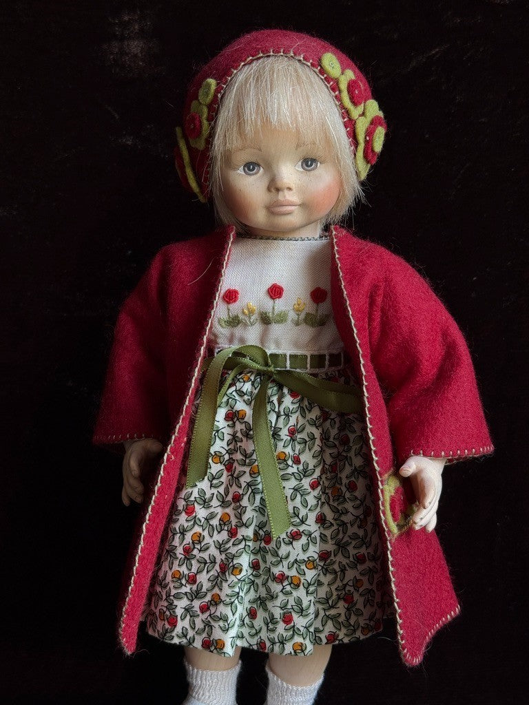 Collectible Erika Catellani 10.5” Carved Wooden Baby Doll Veronica LE 25