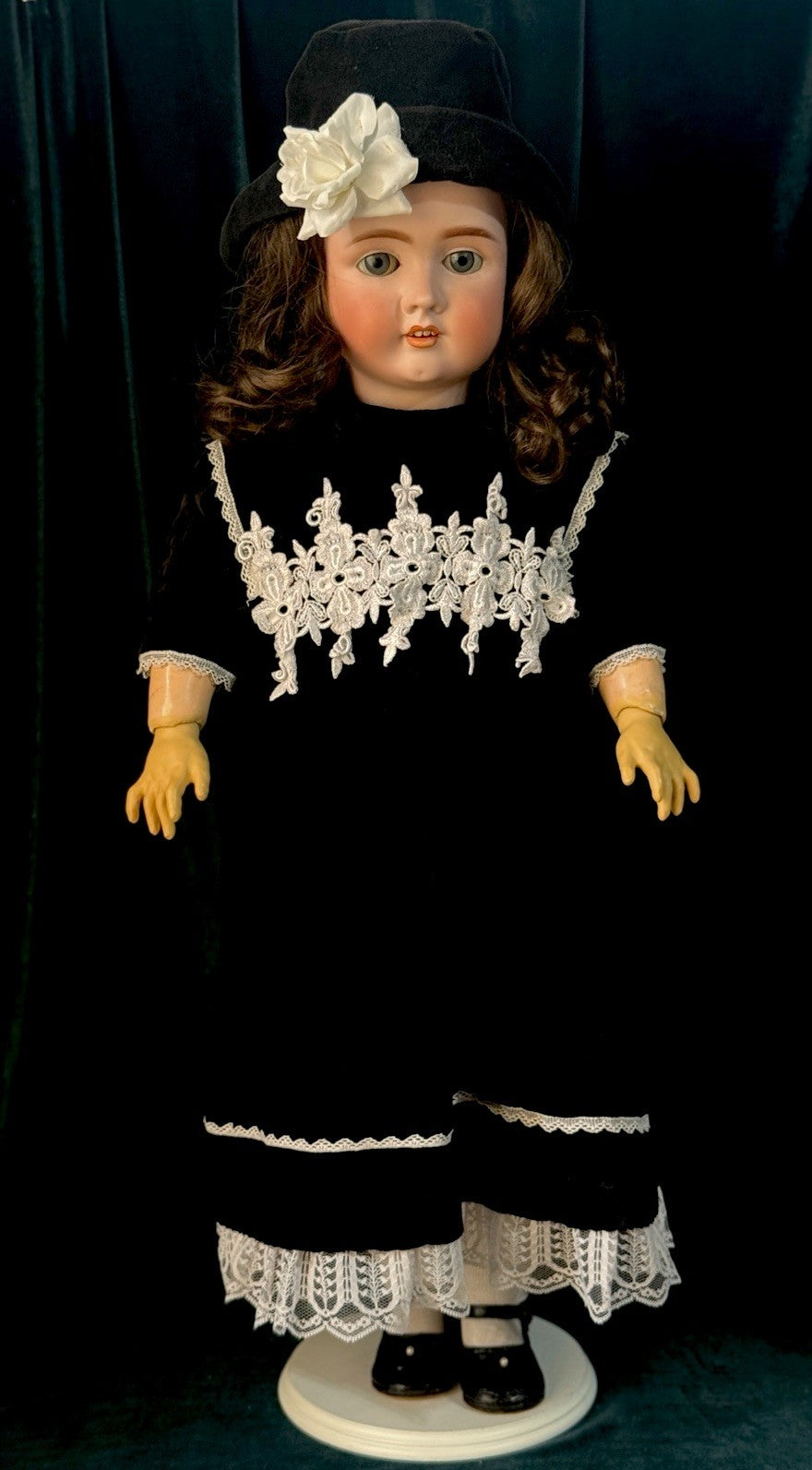 Antique German Kley Hahn Walkure 30” Doll Bisque Head Composition Body