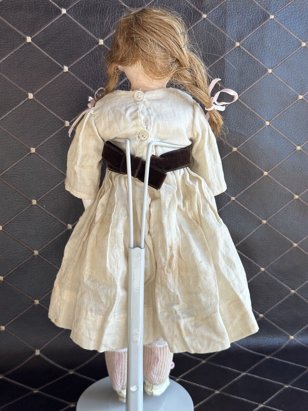 Antique German 14.5” Cuno & Otto Dressel COD 93 DEP Bisque Shoulder Head Doll