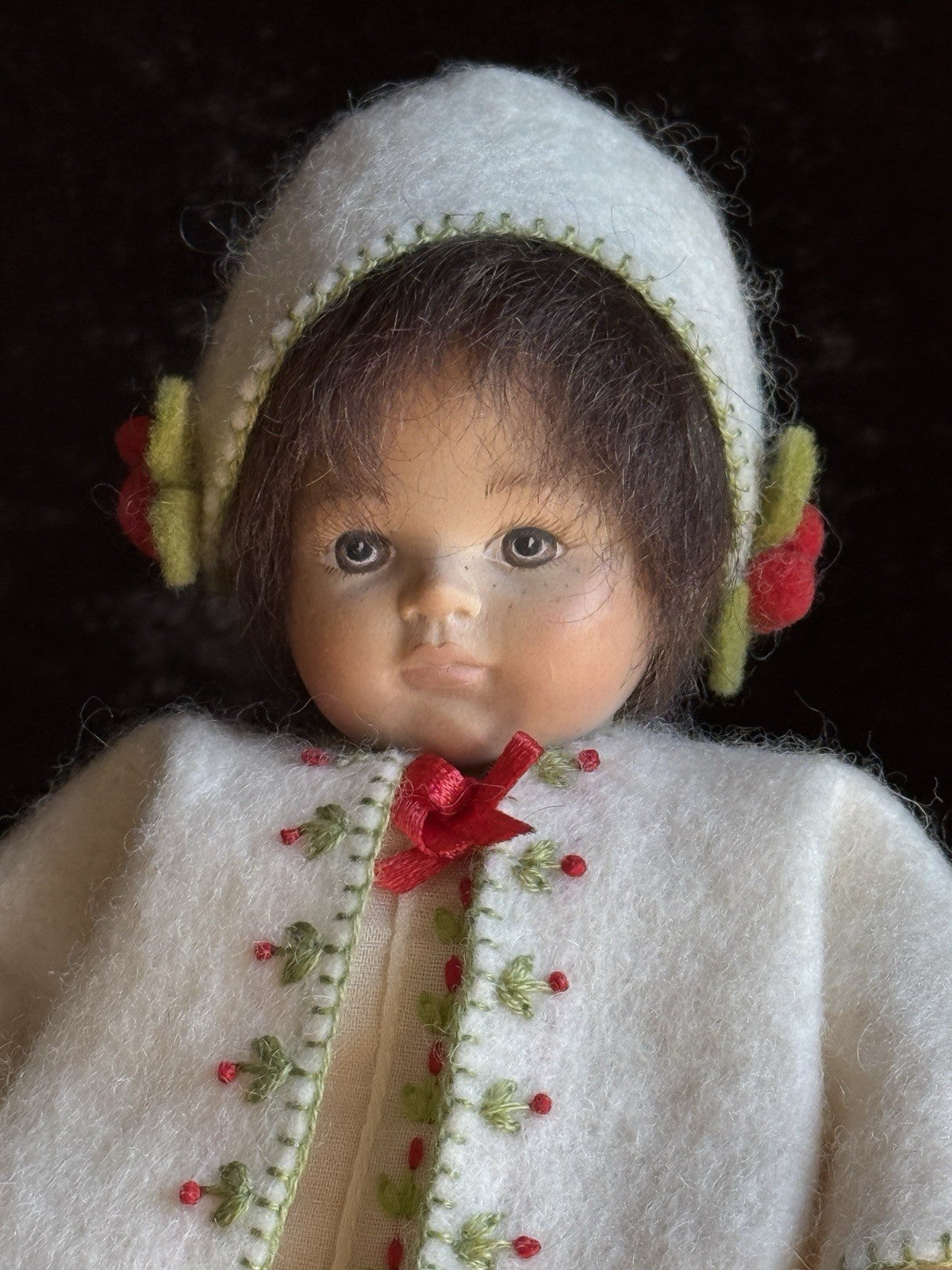 Collectible Erika Catellani 6” Carved Wooden Baby Doll Irma LE 25