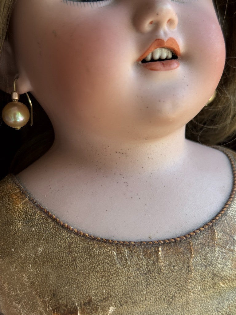 Antique German 22” Simon Halbig 1250 Bisque Shoulder Head Doll