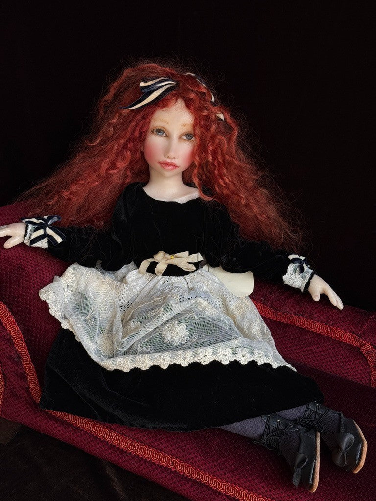 OOAK 25" Polymer Resin (?) Sylvie Doll by Roseweb Originals by Artis Kristy Hall