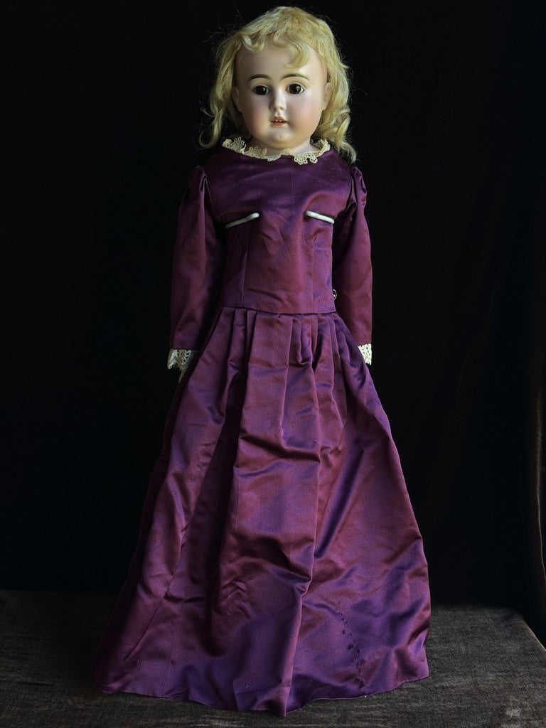 Antique German 26” Early Kestner Alphabet Turned Head Bisque Shoulder Head Doll