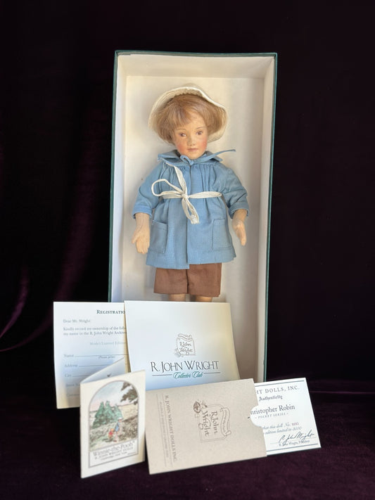 John Wright Christopher Robin Winnie the Pooh Pocket Series Felt Doll LE 3500