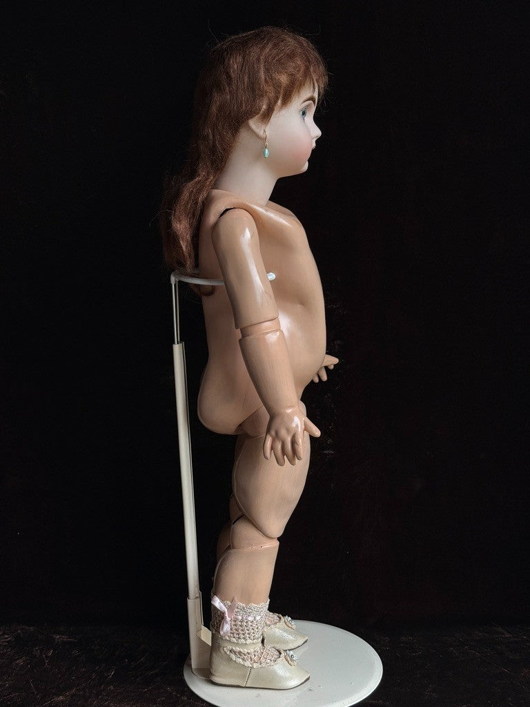 Vintage 24.5” Porcelain Compo. Reproduction of Antique French Jumeau Bebe Doll