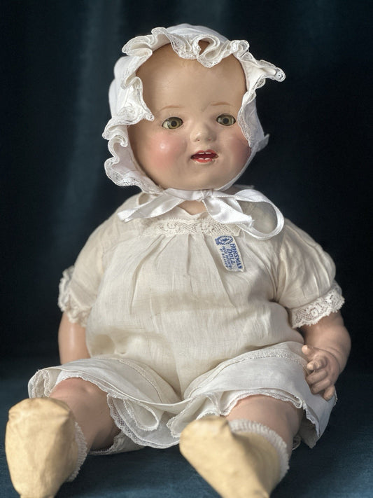 Vintage American E.I.H Horsman Composition “Gold Medal Baby” 19” Doll