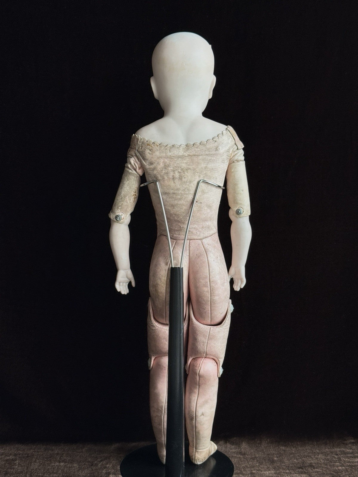 Antique German 20.5” Kling Solid Dome Bisque Shoulder Head Doll