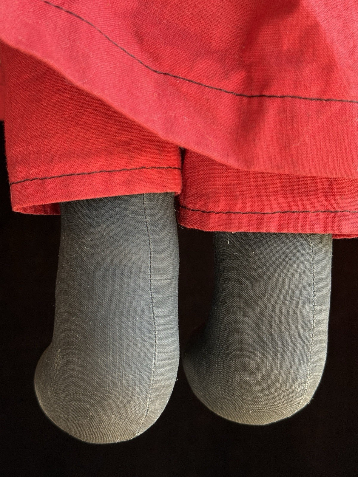 Lot of 2 Vintage Stockinette Amish and Skier Dolls
