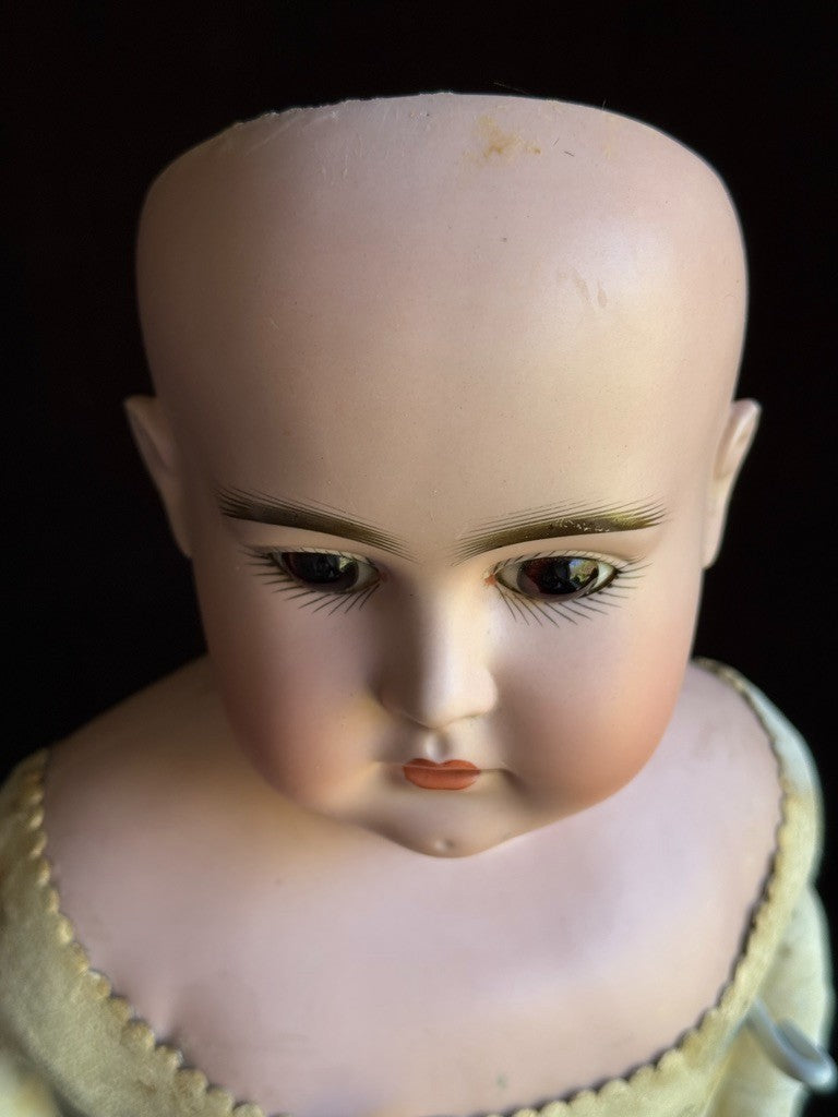 Antique German 26” Early Kestner Alphabet Turned Head Bisque Shoulder Head Doll