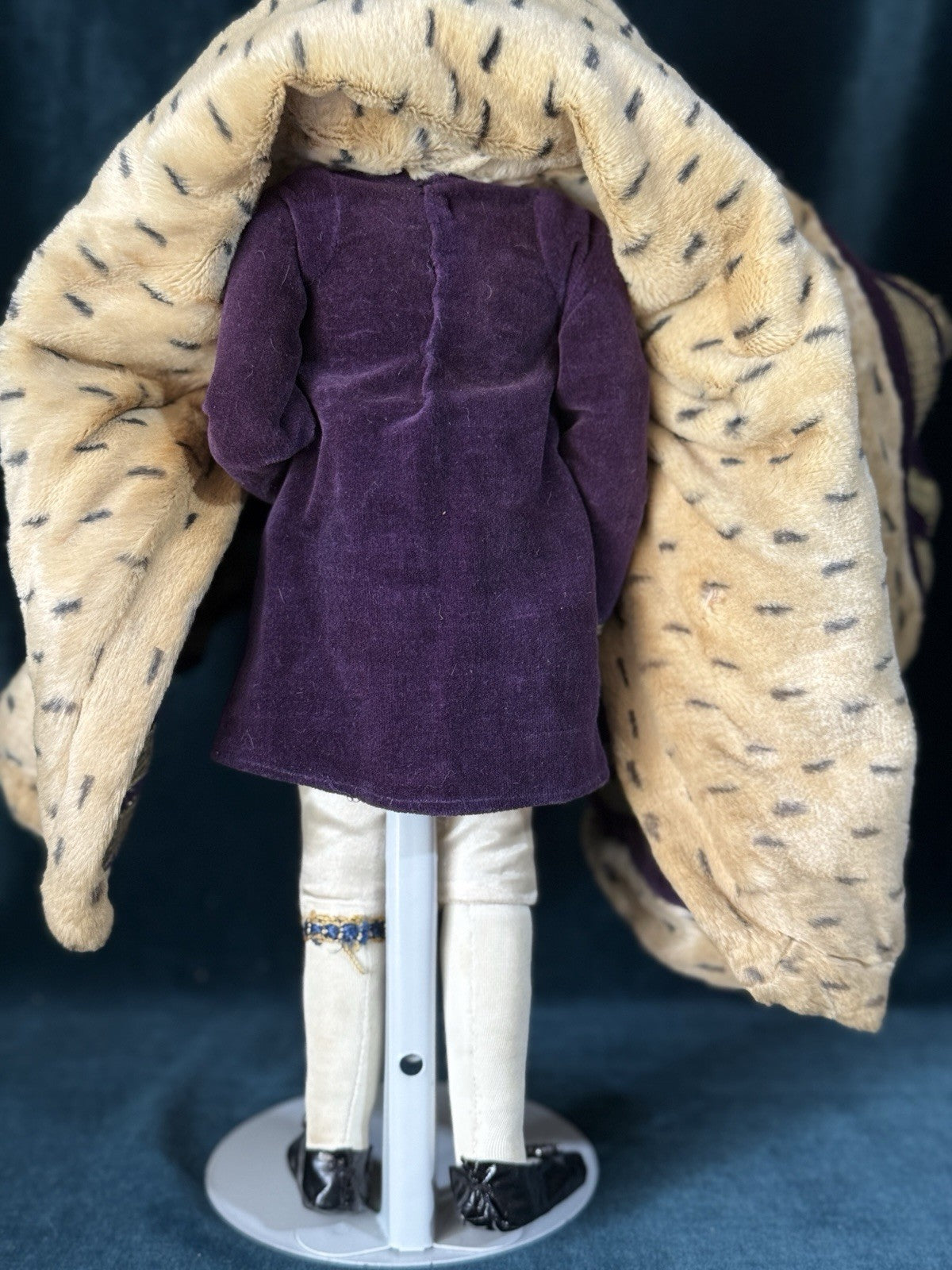 RARE Antique 1937 English Portrait Cloth 15” Doll King George VI by Farnell