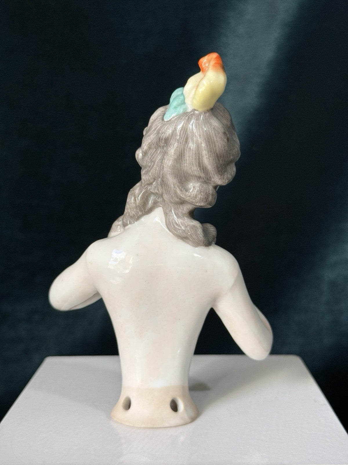 German Porcelain 5” Half Doll Marie Antoinette Style by Dressel and Kister