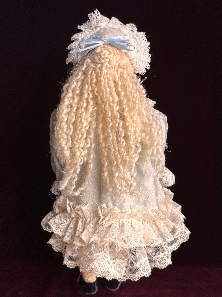 Rare Vintage Porcelain Compo 13” Reproduction of Antique French Bru Teteur Doll