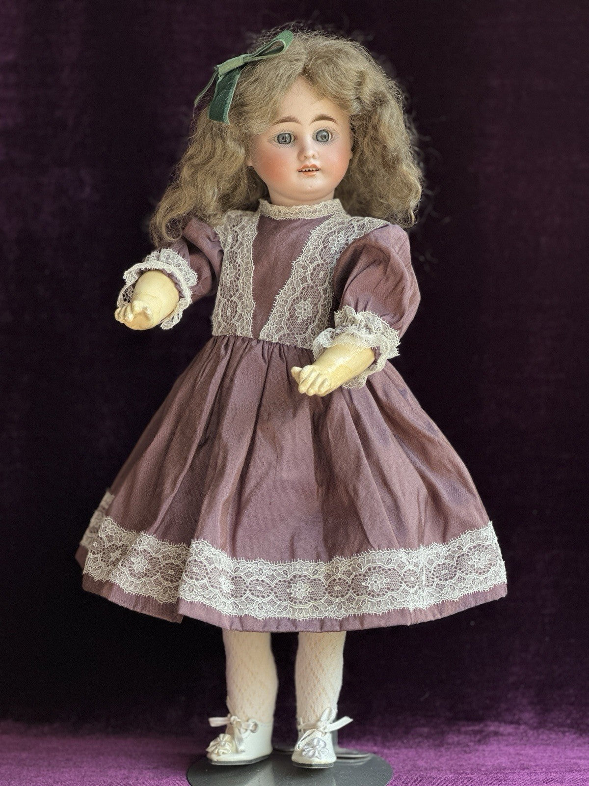 Antique German 15” Gebruder Kuchelnanz 44 DEP Bisque Head Doll