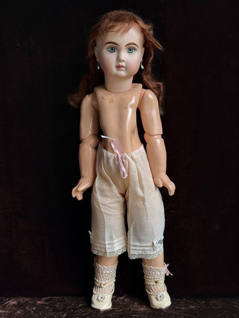 Vintage 24.5” Porcelain Compo. Reproduction of Antique French Jumeau Bebe Doll