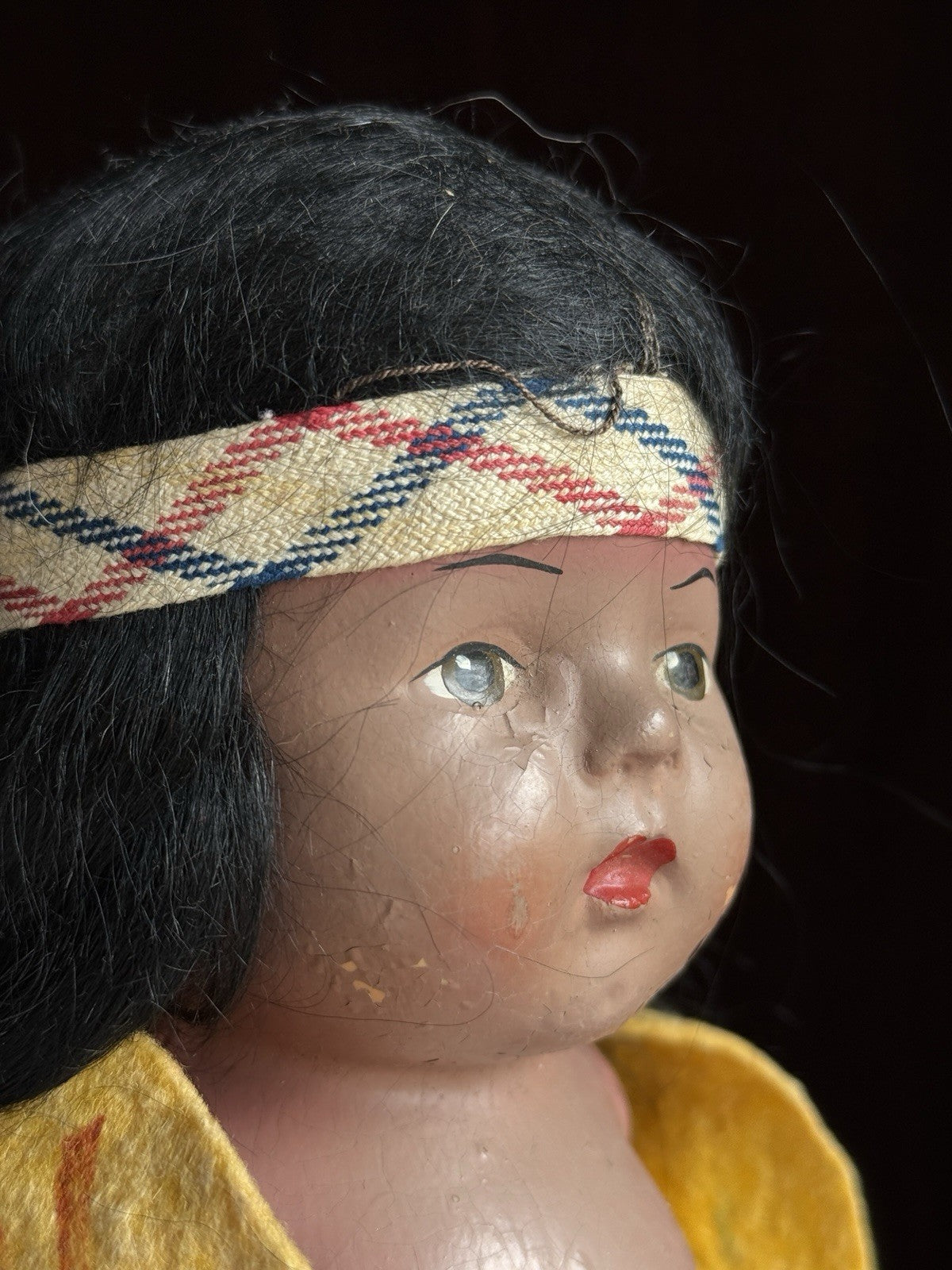 Vintage Reliable 12.5" Composition Indian Native American Doll