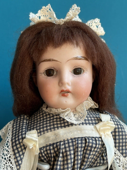 Antique German 12” Armand Marseille Darling Bisque Shoulder Head Doll