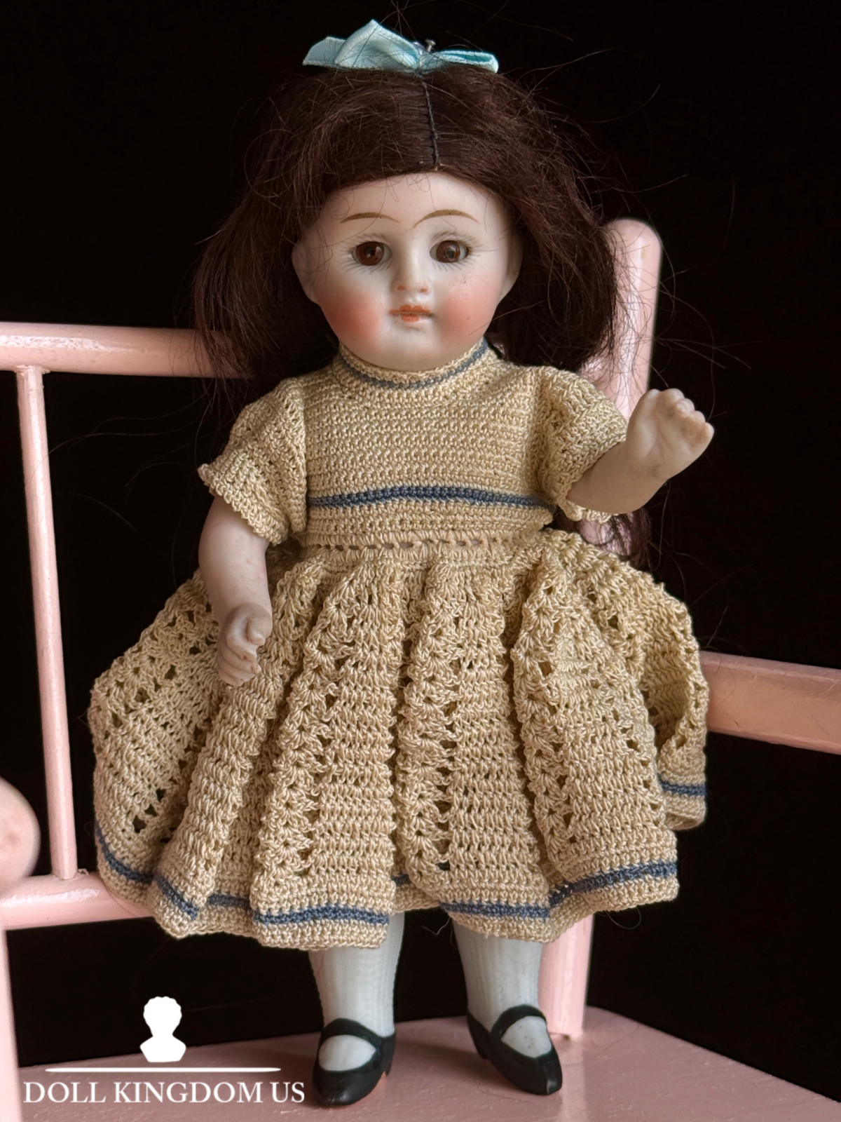 Antique German 6.25” Kestner All Bisque Mignonette Doll