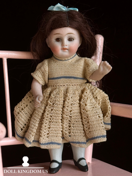 Antique German 6.25” Kestner All Bisque Mignonette Doll