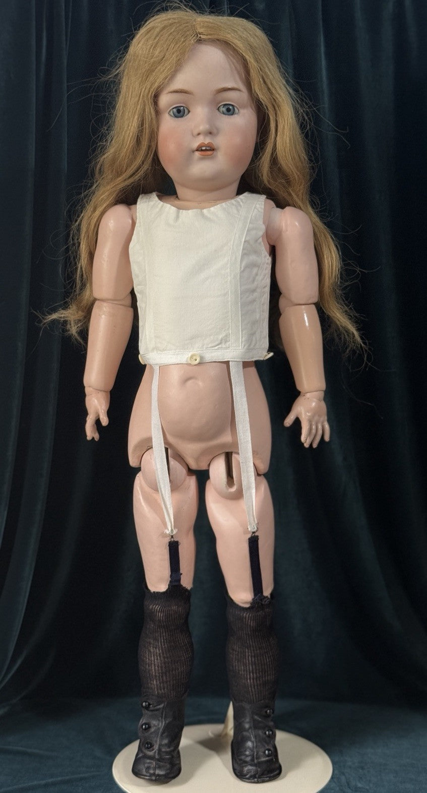Antique German 29” Kestner 214  Child Doll Bisque Head Composition Body