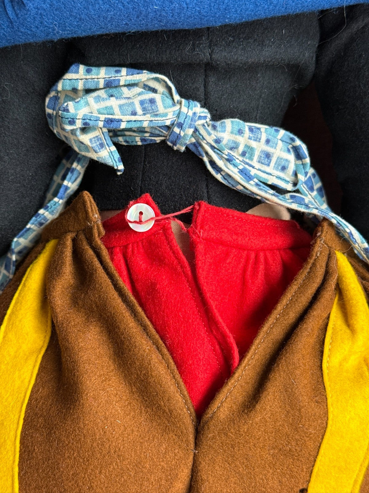 2 Large Vintage English Norah Wellings 25" Felt Cloth Elderly Couple Dolls