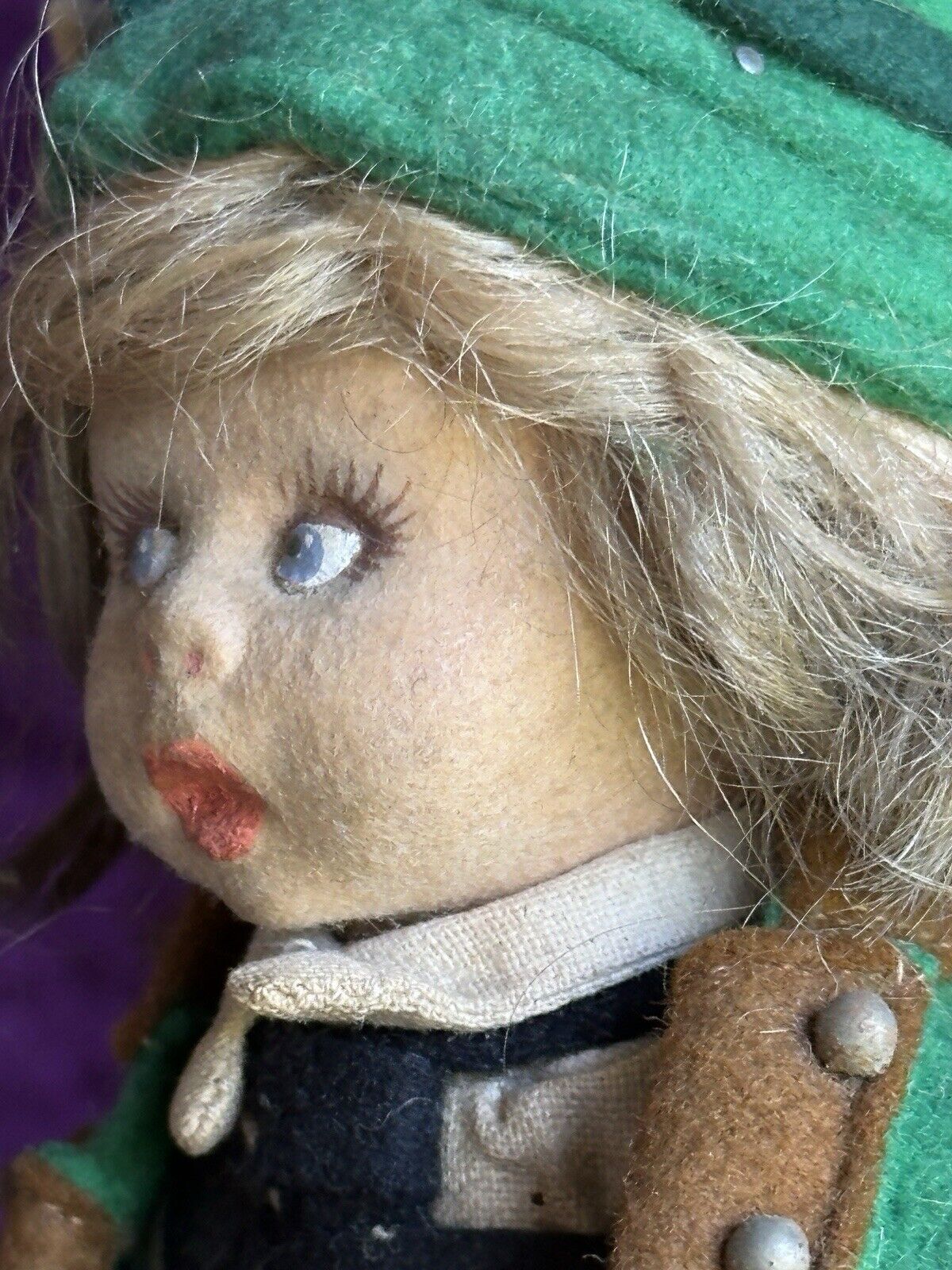 Vintage Italian 9” Lenci Mascotte Felt Cloth Alpine Boy Doll