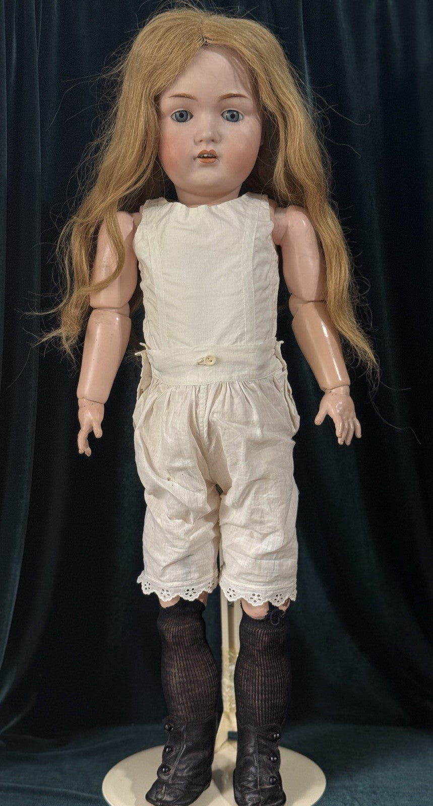 Antique German 29” Kestner 214  Child Doll Bisque Head Composition Body