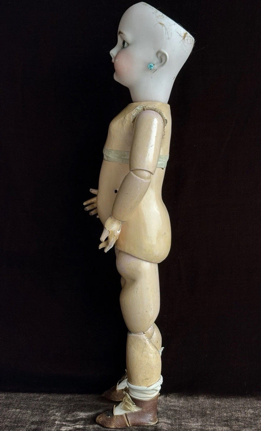 Antique German French 21.5” Tete Jumeau Simon Halbig Dep Bisque Head Doll