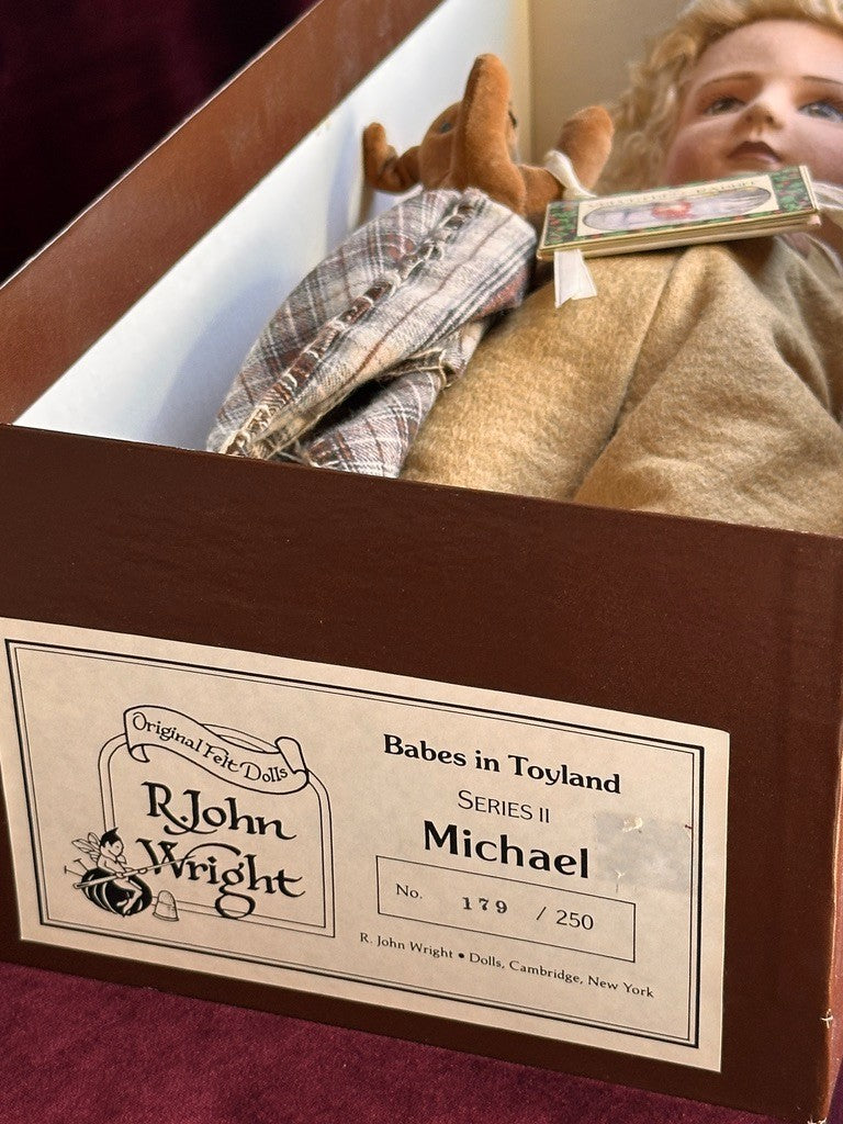 John Wright 17" Michael Babes in Toyland Series II Cloth Felt Doll LE 250 In Box