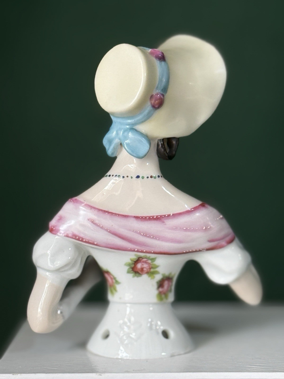 Porcelain German Goebel 4 3/4” Half Doll Figurine Arms Away