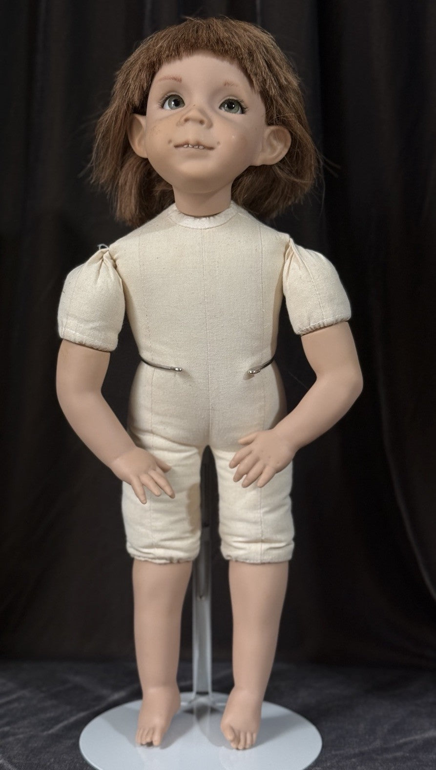 Artist Original German Vinyl 20” Baby Girl Doll By Grossle-Schmidt
