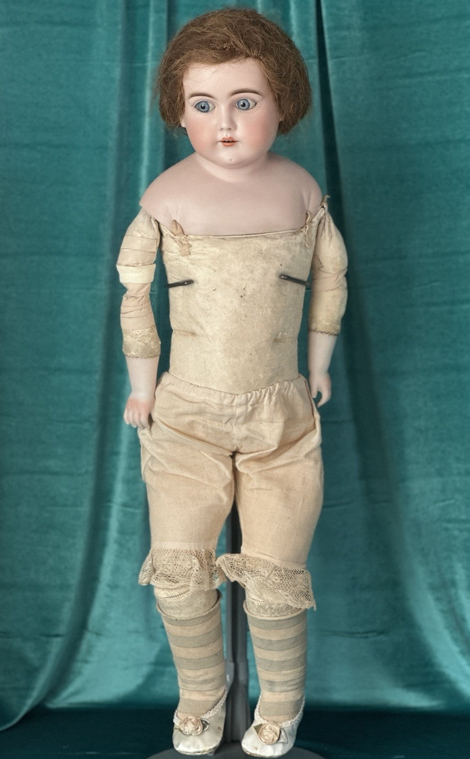 Antique German Kestner Alphabet Series C Bisque Shoulder Head 25” Doll