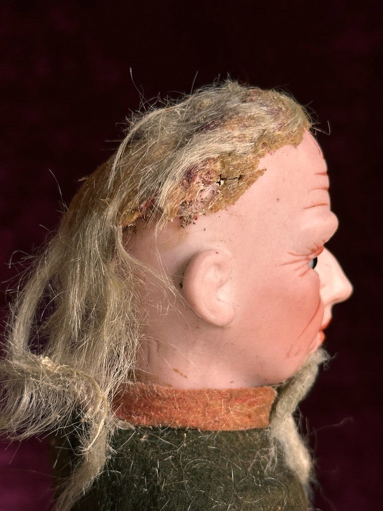 Very Rare 10” Antique German Cuno Otto Dressel "Old Rip" Character Bisque Doll