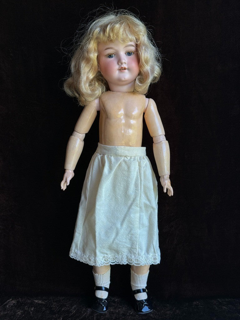 Antique German 25” Armand Marseille DRGM 246 Florodora Bisque Socket Head Doll
