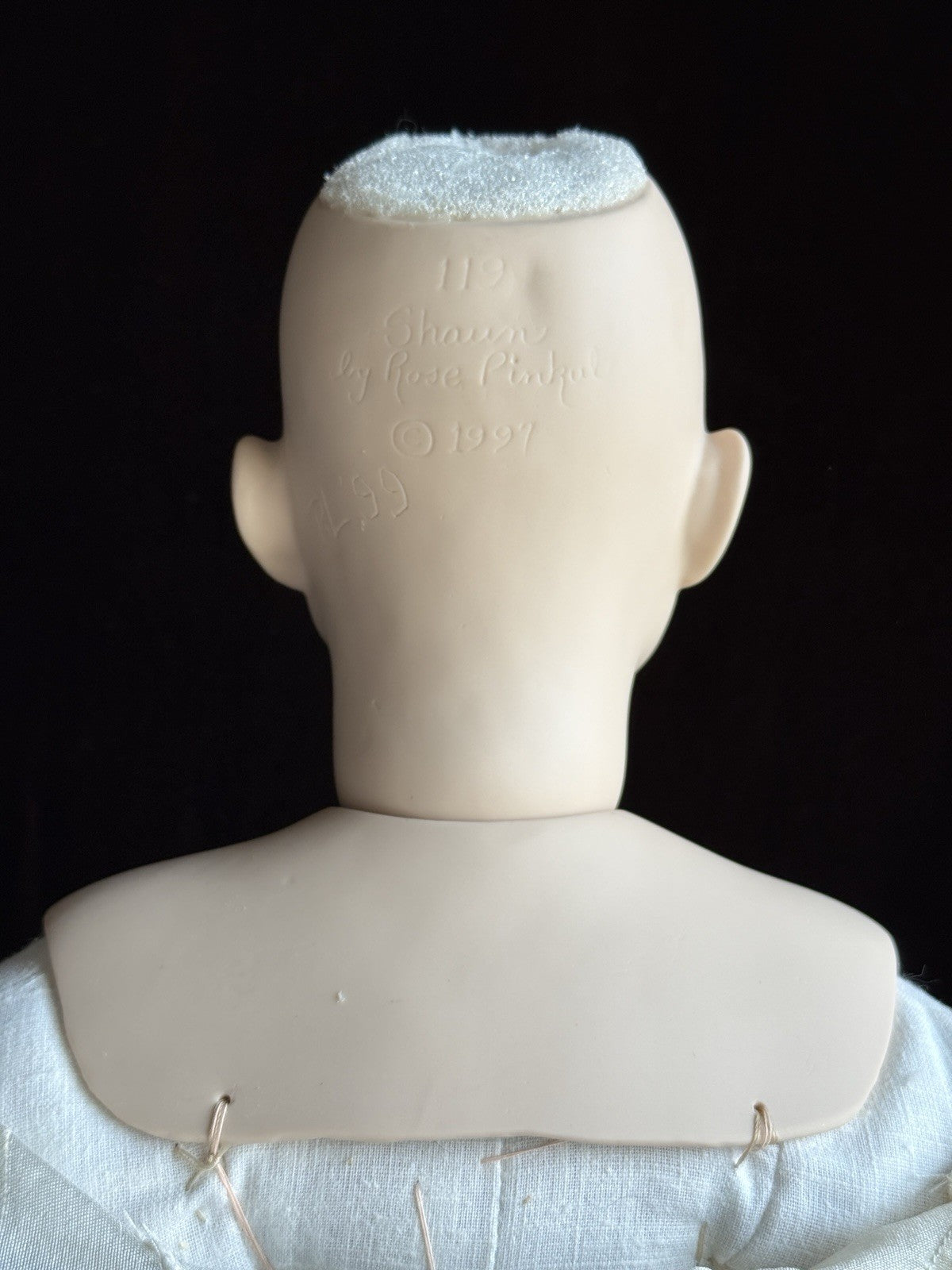 OOAK Large Artist Made Porcelain Victorian Gentleman Doll with Stand