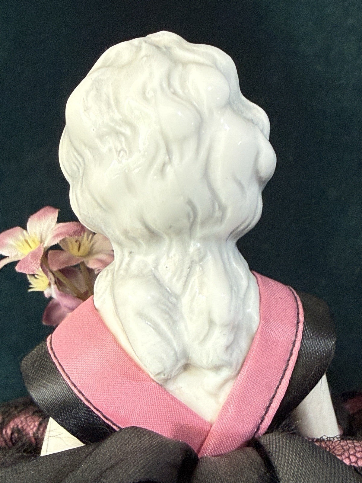 Large 10 1/2” Antique German Porcelain Schneider (?) Half Doll Pin Cushion
