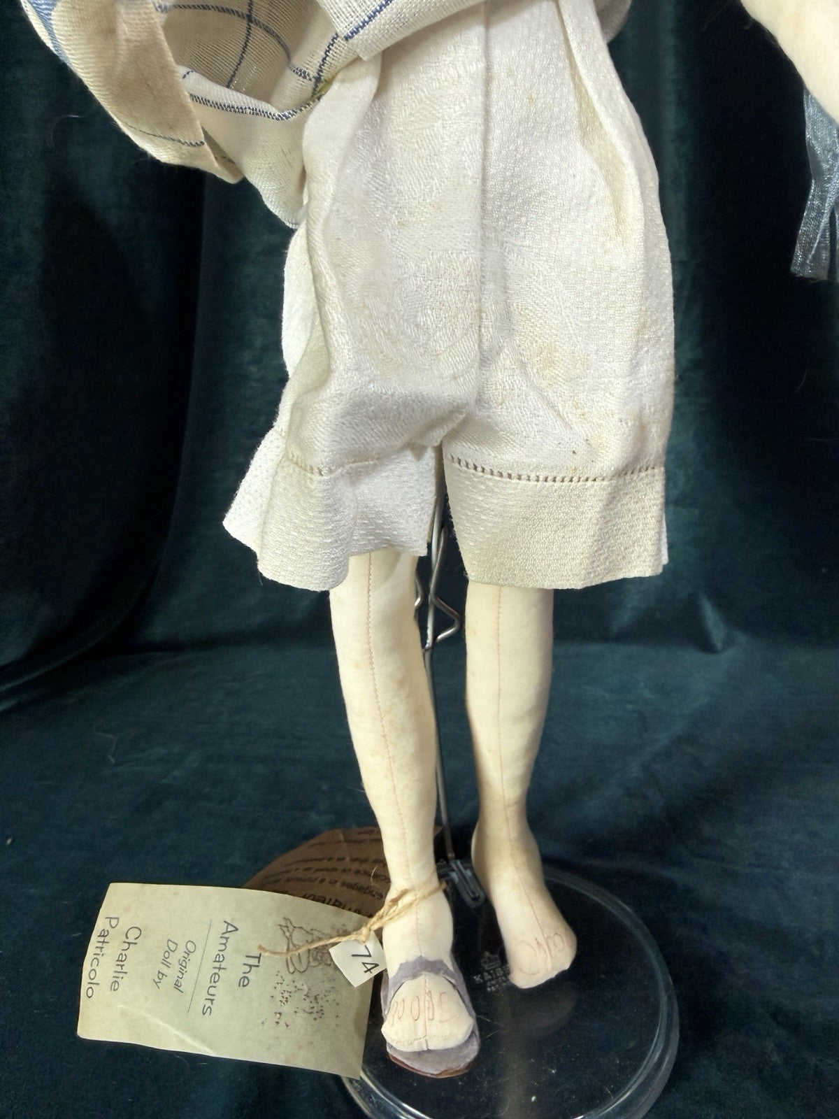OOAK (?) Artist Handmade 16” Doll “Amateur” By Charlie Patricolo; Tag