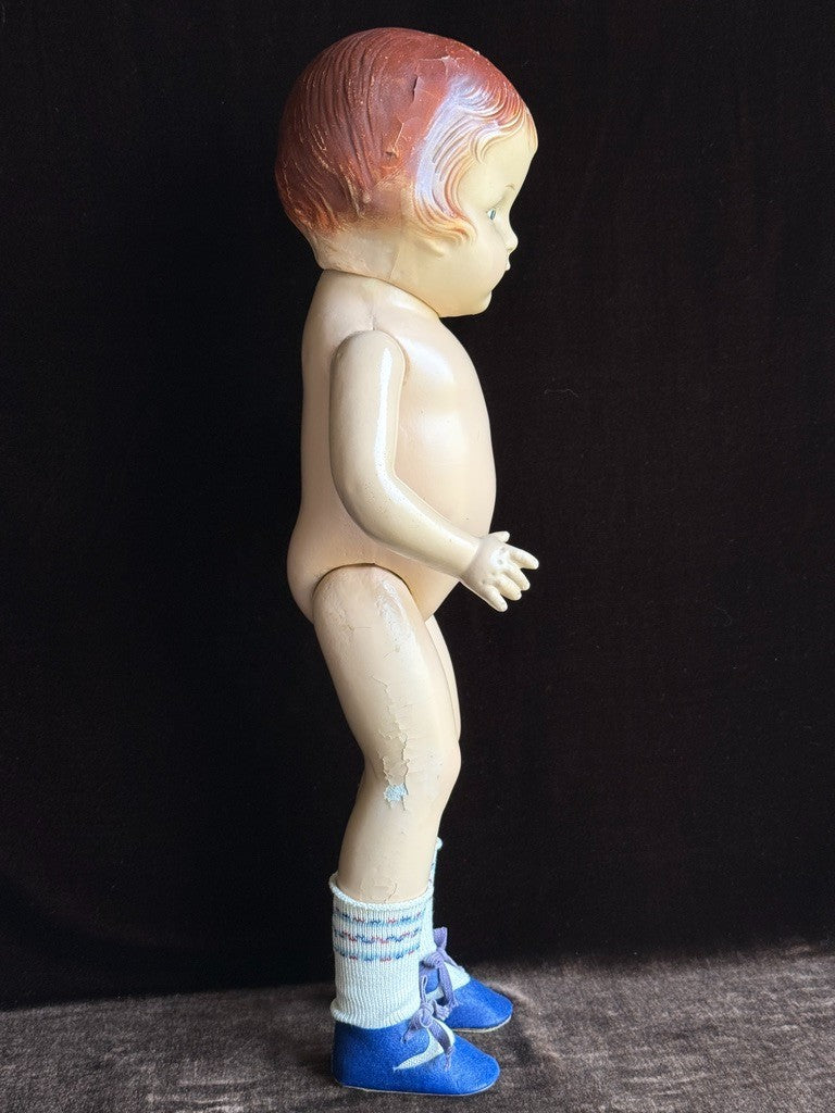 Unmarked Vintage American 17” Patsy Lou Composition Doll