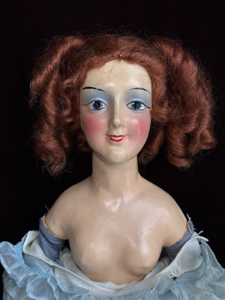Rare Vintage American 28" Anita Novelty Co Composition Art Deco Boudoir Doll