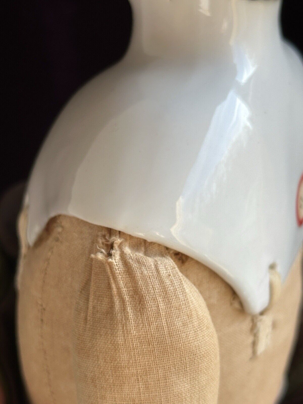 Antique German 20” Flat Top Highbrow China Shoulder Head Doll