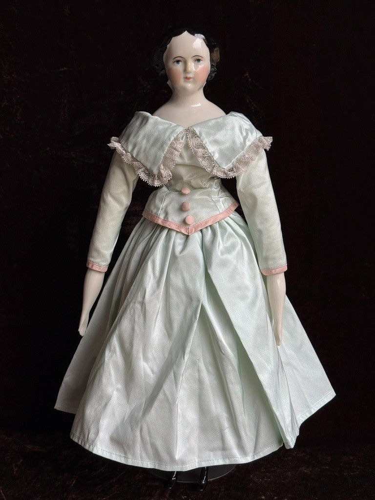 Vintage 19.5” Reproduction of Antique German Jenny Lind China Head Doll