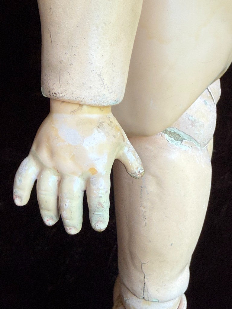 Antique German 27” Hertel Schwab 136 Bisque Head Doll