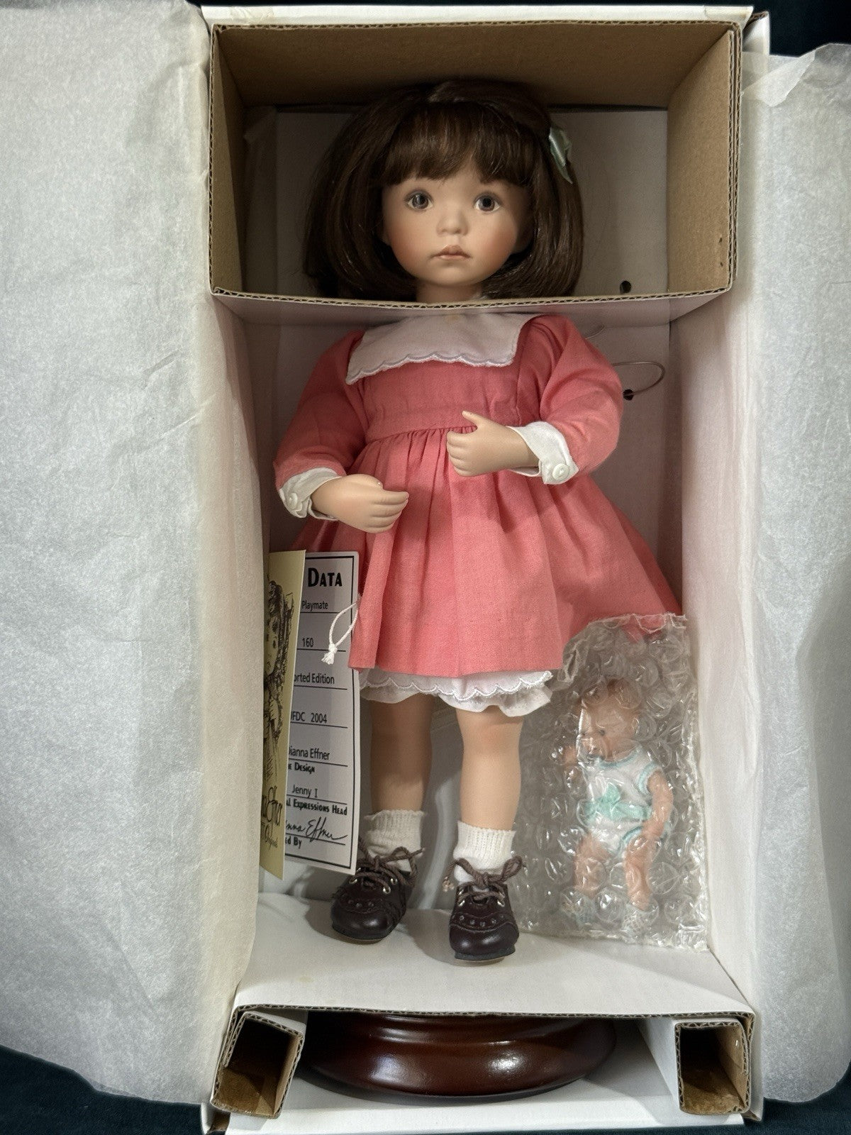 Dianna Effner Little Playmates Doll “Jenny I” 10.5” Porcelain UFDC Doll LE 160