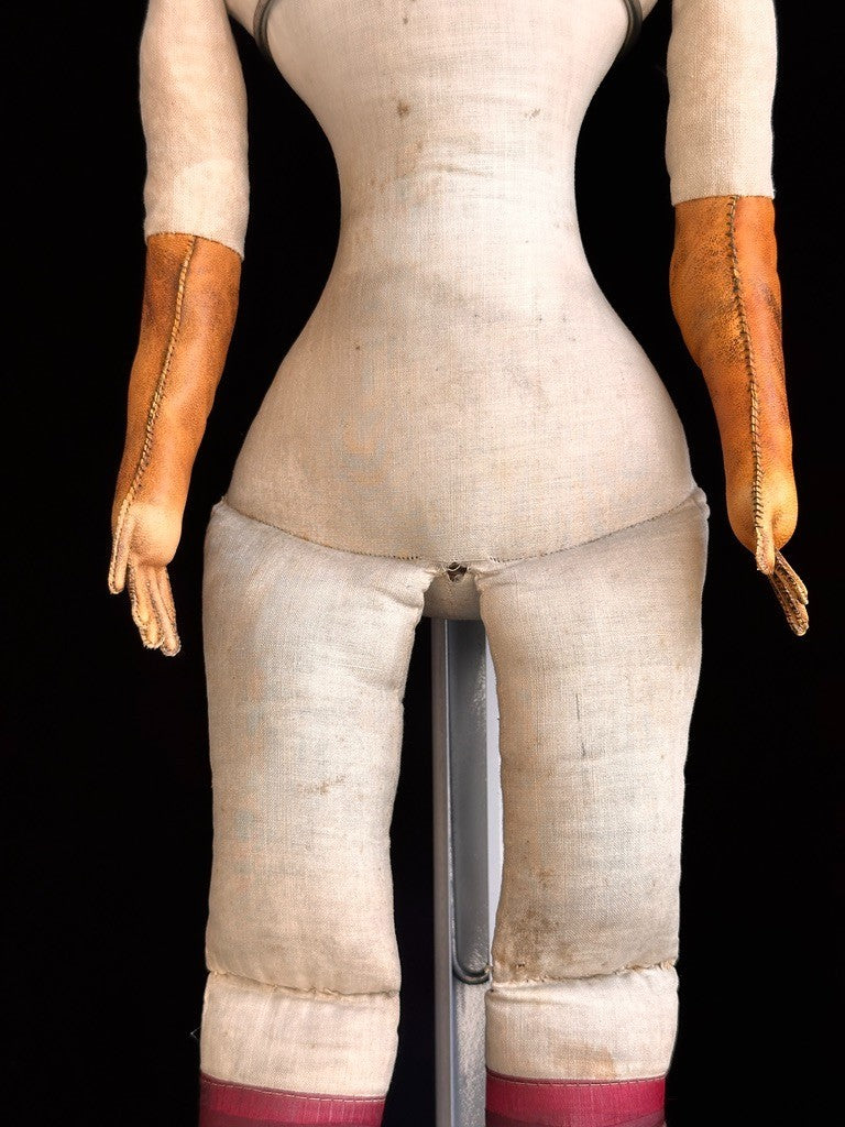 Antique American 26” Greiner Papier Mache Exposed Ears Doll