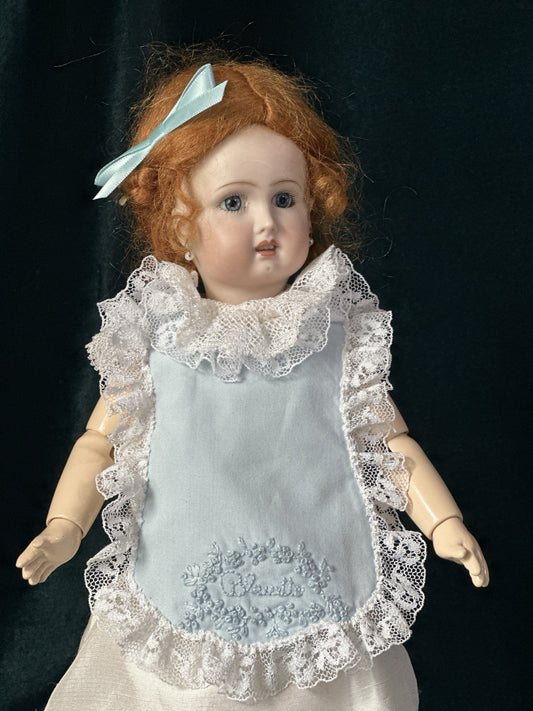 Porcelain/Composition 11” Reproduction of Antique French Bleuette Doll